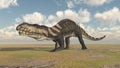 Archosaur Prestosuchus in a landscape Royalty Free Stock Photo