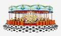 Carousel isolated on white background Royalty Free Stock Photo