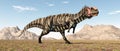 Dinosaur Rajasaurus in a landscape Royalty Free Stock Photo