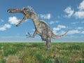 Dinosaur Suchomimus in a landscape Royalty Free Stock Photo