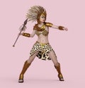 Female Amazon fighter Royalty Free Stock Photo