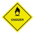 Hazard symbol Oxidizer Royalty Free Stock Photo