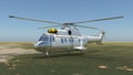 Helicopter on an airfield