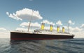 Historic passenger ship Titanic on the high seas