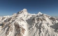 Mountain panorama with snowcapped mountains