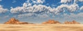 Nice weather clouds over a desert landscape