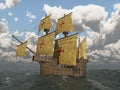 Portuguese caravel of the fifteenth century