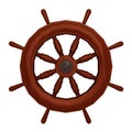 Ship wheel isolated on white background Royalty Free Stock Photo