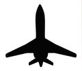 Silhouette of an airliner