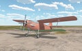 Single engine biplane airplane