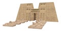 Temple of Edfu in Egypt isolated on white background Royalty Free Stock Photo
