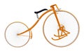 Treadle bicycle isolated on white background