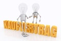 Kaufvertrag - Light bulb figures Royalty Free Stock Photo