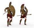 Two Spartan warriors from ancient Greece