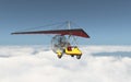 Ultralight trike over the clouds