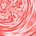 Computer-generated fractal with vivid and striking pink flower diagonal card