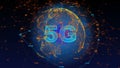 Computer generated, 5G connectivity technology animation