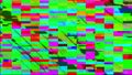 Computer generated glitch. Pixel multi-colored zigzags noise. 3d rendering video error Royalty Free Stock Photo