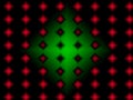 Computer generated illustration featuring a simple geometric rhomboid abstract background in green, red and black. Royalty Free Stock Photo