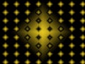 Computer generated illustration featuring a simple geometric rhomboid abstract background in yellow and black.