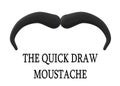 Black quick draw moustache against a white backdrop