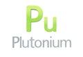 Plutonium chemical symbol as in the periodic table Royalty Free Stock Photo