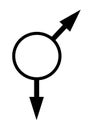 The Gay sexual orientation sign symbol white backdrop