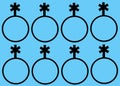 The Genderqueer gender sexual orientation signs symbols against a light blue turquoise backdrop Royalty Free Stock Photo