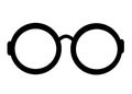 A simple illustration of a pair of round shaped eye glasses