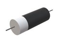 A three dimensional model of a diode active electronic component white backdrop