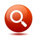 Magnifier glass icon button