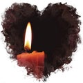 Candle Inside Of A Smokey Heart
