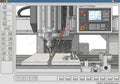 Computer-generated image of a CNC milling machine in operation Royalty Free Stock Photo