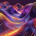 a computer generated image of a colorful wave