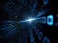 This is a computer generated image depicting a tunnel of binary code Royalty Free Stock Photo