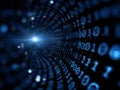 This is a computer generated image depicting a tunnel of binary code Royalty Free Stock Photo