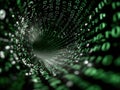 This is a computer generated image depicting a tunnel of binary code Royalty Free Stock Photo