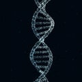 A computer-generated image of a DNA double helix structure, composed of a twisting Royalty Free Stock Photo
