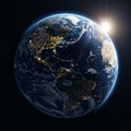 Computer-generated image of Earth from space Royalty Free Stock Photo