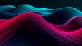 Computer Generated Image of Wavy Lines. Generative AI. Royalty Free Stock Photo