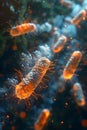 a computer generated image of a group of bacteria Royalty Free Stock Photo
