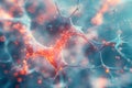 a computer generated image of a nerve cell in the brain Royalty Free Stock Photo