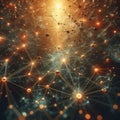 this is a computer generated image of a network of dots and lines Royalty Free Stock Photo