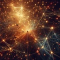 this is a computer generated image of a network of dots and lines Royalty Free Stock Photo
