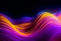 Computer Generated Image of Wavy Lines. Generative AI. Royalty Free Stock Photo