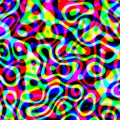 Computer generated image showing abstract multicolored pattern on black background Royalty Free Stock Photo