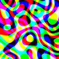 Computer generated image showing abstract multicolored pattern on black background Royalty Free Stock Photo