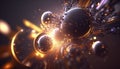 a computer generated image of some sort of abstract object with a black background. generative ai Royalty Free Stock Photo
