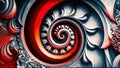 Computer generated image of spiral design. Generative AI Royalty Free Stock Photo