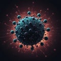 a computer generated image of a virus surrounded by other viruses Royalty Free Stock Photo